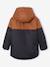 Technische parka met capuchon jongen hazelnoot+ketelbruin - vertbaudet enfant 