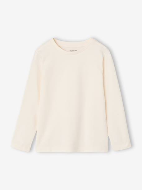 Set van 3 jongensshirts met lange mouwen karamel+lila+roest+saliegroen - vertbaudet enfant 