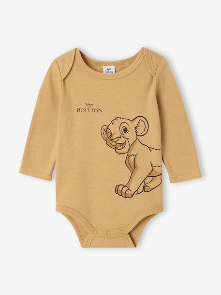 Set van 2 babyjongensrompers LION KING currygeel - vertbaudet enfant 