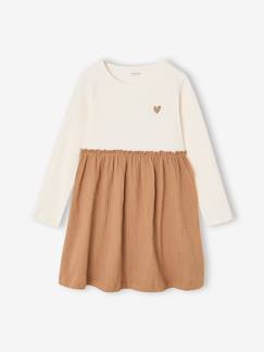 -2-in-1 jurk met lange mouwen meisjes