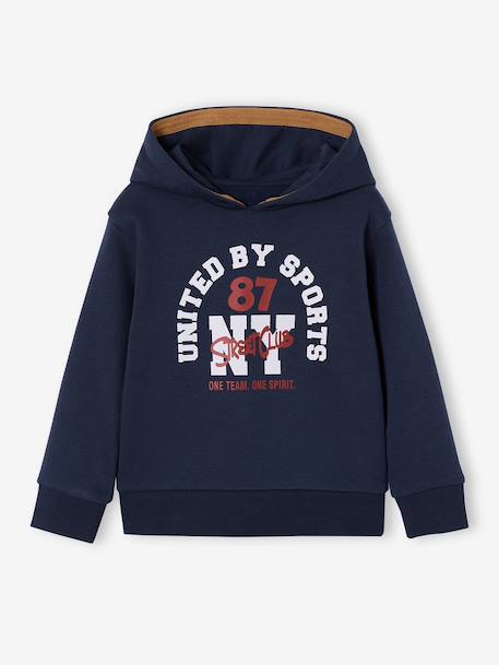 Sportset met capuchon voor jongens bordeauxrood+okergeel+saliegroen - vertbaudet enfant 