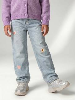 -Mom meisjesjeans met bloemenborduurwerk