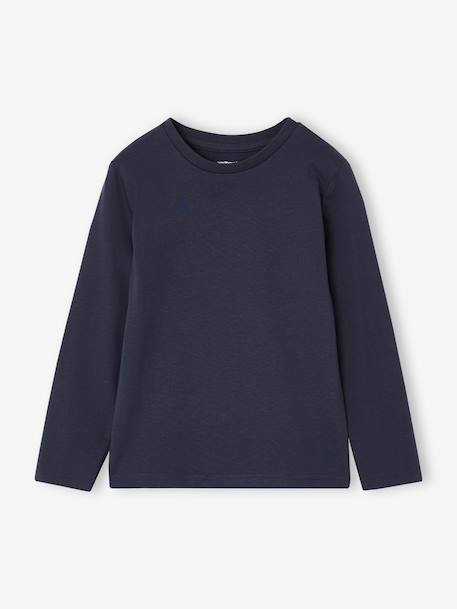 Set van 3 jongensshirts met lange mouwen karamel+lila+roest+saliegroen - vertbaudet enfant 