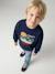 Sweatshirt met ronde hals voor jongens marineblauw+terracottategel - vertbaudet enfant 