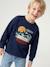 Sweatshirt met ronde hals voor jongens marineblauw+terracottategel - vertbaudet enfant 