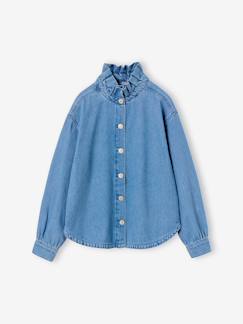 -Meisjesblouse met opstaande kraag