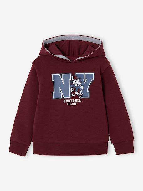 Sportset met capuchon voor jongens bordeauxrood+okergeel+saliegroen - vertbaudet enfant 