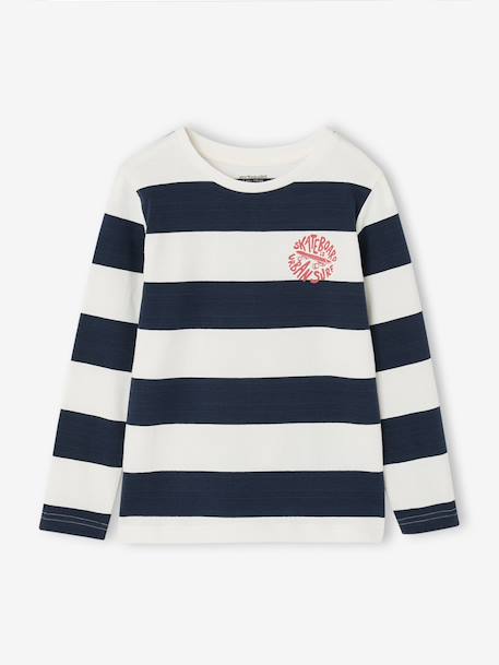 Set van 3 jongensshirts met lange mouwen karamel+lila+roest+saliegroen - vertbaudet enfant 