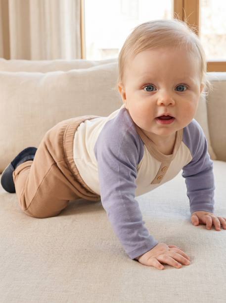 Set van 2 babyrompers met polokraag gemêleerd grijs - vertbaudet enfant 