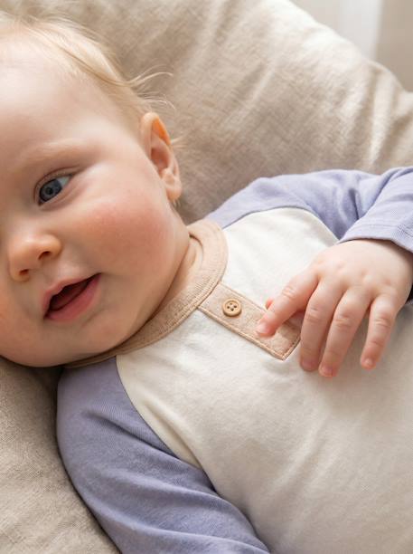 Set van 2 babyrompers met polokraag gemêleerd grijs - vertbaudet enfant 