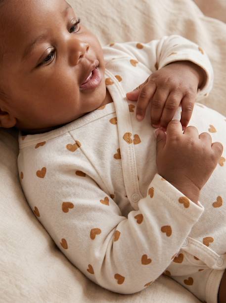 Set van 5 newborn rompers met lange mouwen ecru - vertbaudet enfant 