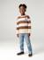Jongenssweater met ronde hals hazelnoot+marineblauw+pistache - vertbaudet enfant 