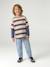 Gestreept T-shirt met dubbellook middenblauw - vertbaudet enfant 