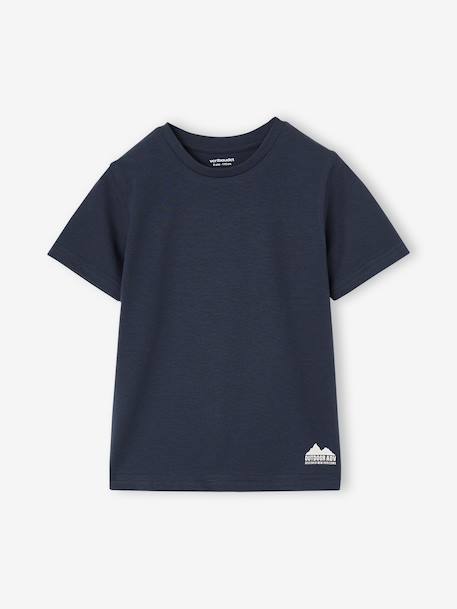 Set van 3 T-shirt met korte mouwen amandelgroen+karamel+marineblauw+pecannoot+petrolblauw+saliegroen - vertbaudet enfant 