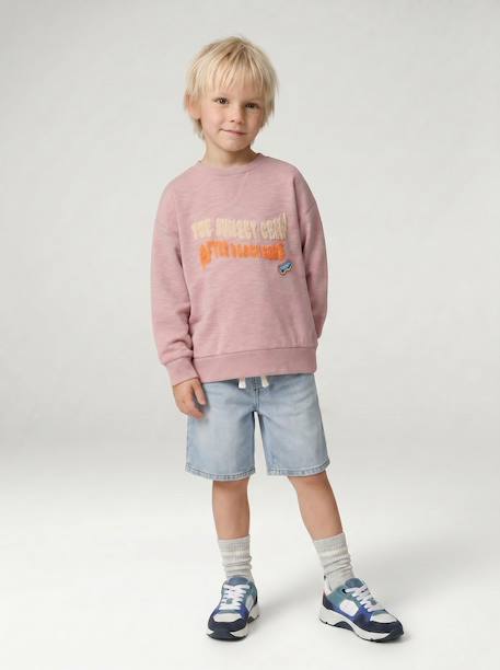 Sweater met ronde hals voor jongens lichtroze - vertbaudet enfant 