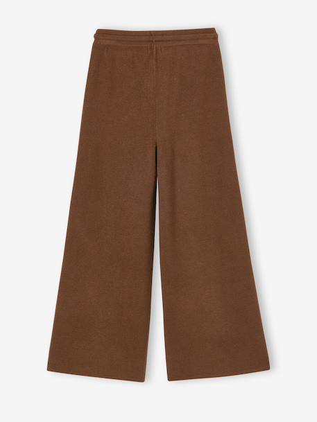 Wijde gebreide broek meisje chocoladebruin - vertbaudet enfant 