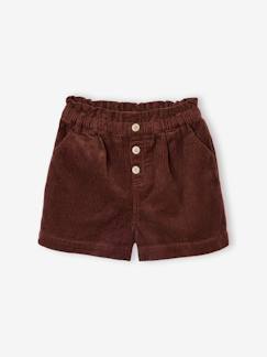 - Fluwelen short met paperbag-vorm meisjes