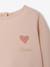 Babyshirt met lange mouwen en hart grijsblauw+lichtroze - vertbaudet enfant 