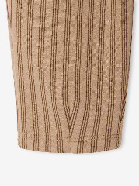 Wijde babybroek voor jongens beige+smaragdgroen - vertbaudet enfant 