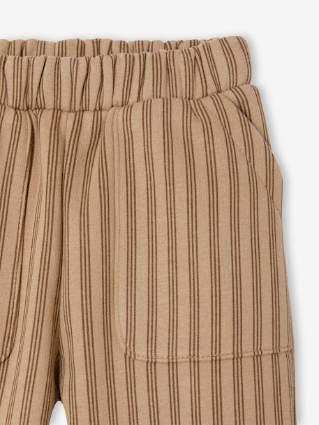 Wijde babybroek voor jongens beige+smaragdgroen - vertbaudet enfant 