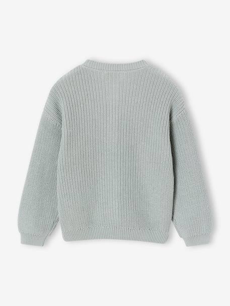 Meisjesvest met versieringen ecru+grijsblauw+olijf+rouge+vanille - vertbaudet enfant 