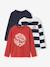 Set van 3 jongensshirts met lange mouwen karamel+lila+roest+saliegroen - vertbaudet enfant 