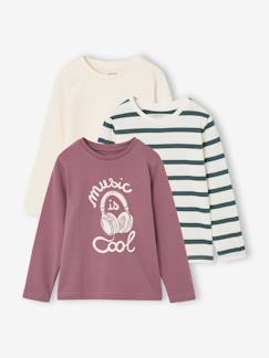 -Set van 3 jongensshirts met lange mouwen