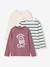 Set van 3 jongensshirts met lange mouwen karamel+lila+roest+saliegroen - vertbaudet enfant 