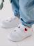 Stoffen tennisschoenen met klittenband voor babymeisjes groen madeliefjesprint+ijsblauw+paars, bedrukt+roze, bedrukt+veel roze+WIT - vertbaudet enfant 