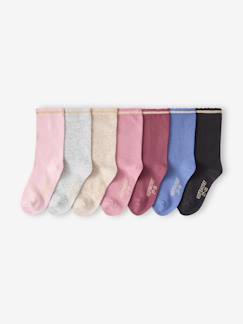 -7 paar half hoge sokken met lurex voor meisjes