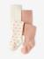 Set van 2 paar maillots met hartjes voor babymeisjes beige+marineblauw - vertbaudet enfant 