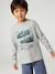 Jongens-T-shirt met ludiek patroon ecru+gemêleerd grijs+leigrijs - vertbaudet enfant 