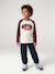 Joggingbroek jongen met print beige+dennen+marineblauw - vertbaudet enfant 