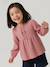 Meisjesblouse met lange mouwen ecru+rouge - vertbaudet enfant 