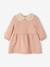 Babyjurk van sweater met gehaakte kraag groen+roze (poederkleur) - vertbaudet enfant 