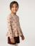 Meisjesblouse met lange mouwen rozenhout+taupe - vertbaudet enfant 
