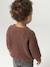 Babyvestje met V-hals van grof gebreide stof chocoladebruin+grijsblauw - vertbaudet enfant 