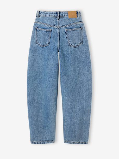 Ballonjeans voor meisjes middenblauw - vertbaudet enfant 