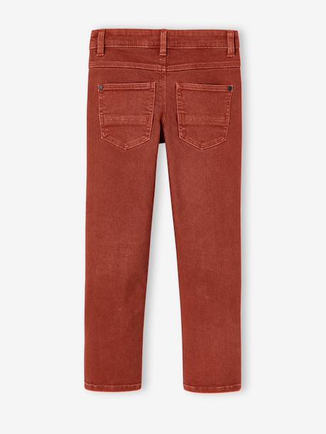Gekleurde slim fit MorphologiK MEDIUM jongens beige+klei+nachtblauw+petrolblauw+roest+terracottategel+zwart - vertbaudet enfant 