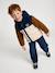Sherpavest met capuchon jongen dennen+middenblauw - vertbaudet enfant 