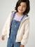 Omkeerbare windjack met capuchon voor meisjes, luipaard/sherpa beige+vanille - vertbaudet enfant 