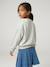Meisjessweater met ronde hals chambrayblauw+gemêleerd grijs - vertbaudet enfant 