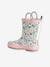 Rubberen regenlaarzen met print voor kinderen, kleutercollectie blauw, bedrukt+ecru+veel roze - vertbaudet enfant 
