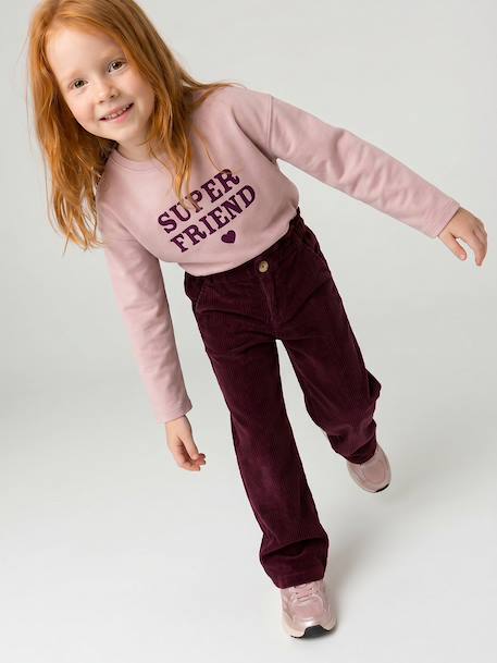 T-shirt met lange mouwen voor meisjes groen+inktblauw+lichtroze - vertbaudet enfant 
