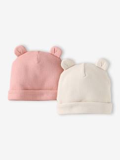 Baby-Accessoires-Set van 2 muts geboorte met berenoren