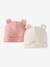 Set van 2 muts geboorte met berenoren bleekblauw+ecru+roze (poederkleur) - vertbaudet enfant 