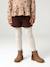 Fluwelen short met paperbag-vorm meisjes chocoladebruin+grijs+groenblauw+kameel+kaneel+zachtpaars - vertbaudet enfant 