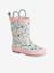 Rubberen regenlaarzen met print voor kinderen, kleutercollectie blauw, bedrukt+ecru+veel roze - vertbaudet enfant 