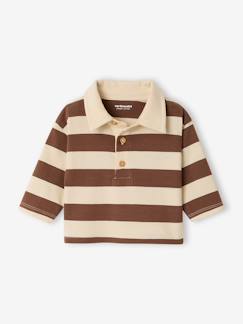Baby-T-shirt, souspull-Gestreept polo t-shirt voor baby's met lange mouwen