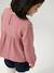 Meisjesblouse met lange mouwen ecru+rouge - vertbaudet enfant 